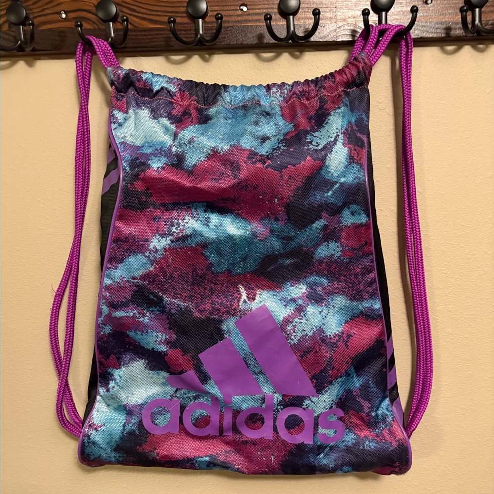 Adidas Multicolor Abstract Drawstring Bag - Picture 2 of 3